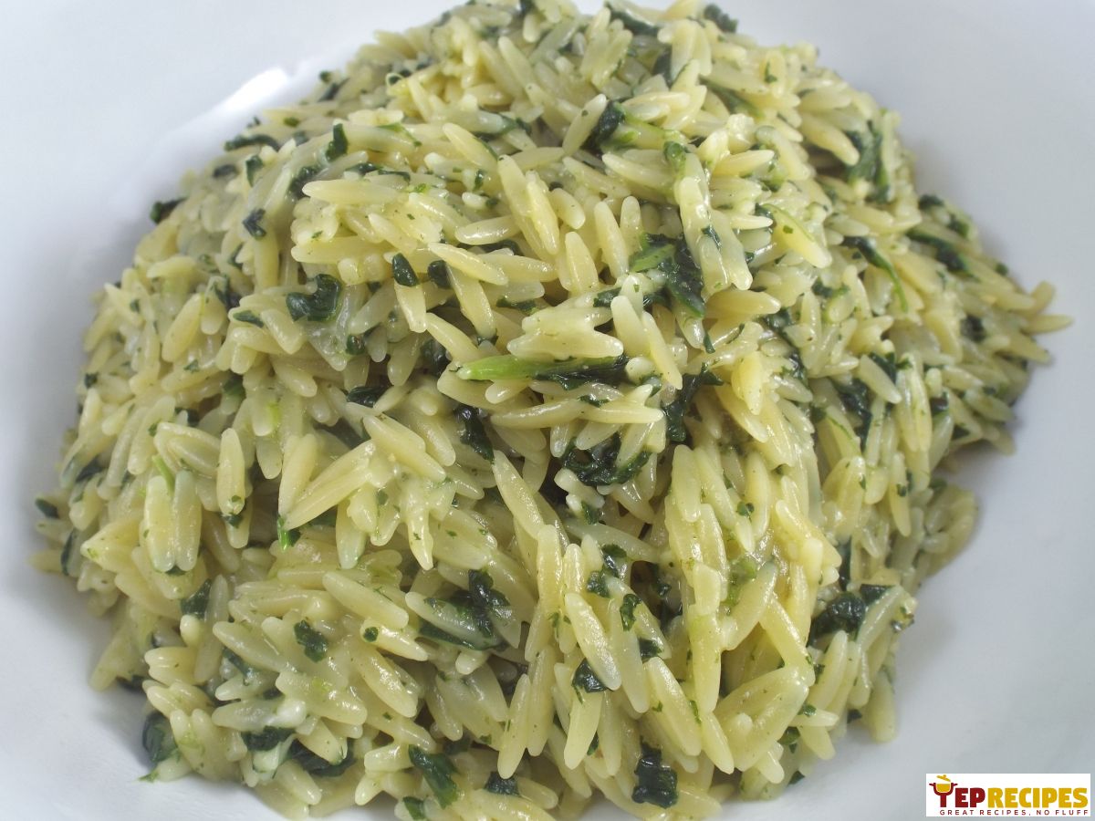 Spinach & Parmesan Orzo recipe