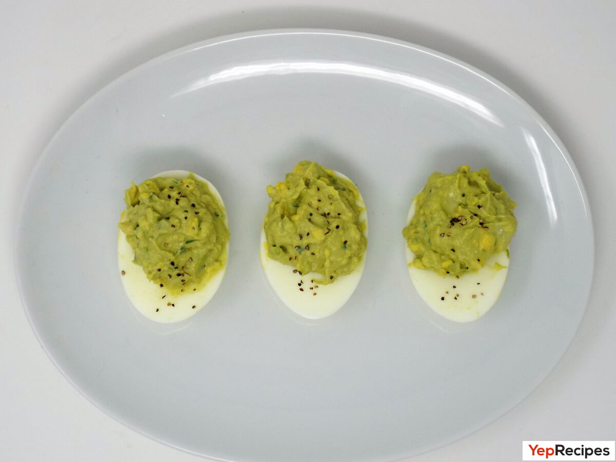 Spicy Avocado Deviled Eggs recipe