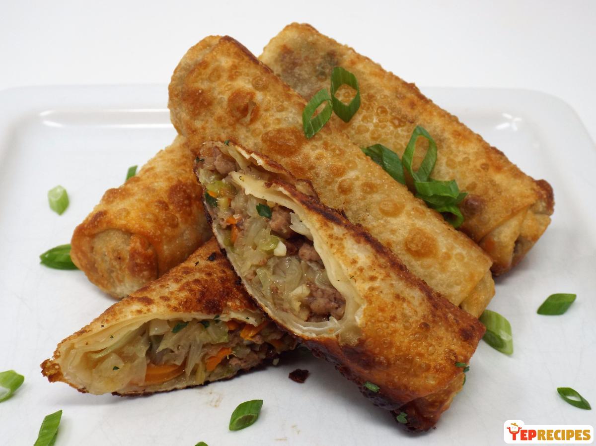 Pan Fried Beef Egg Rolls recipe