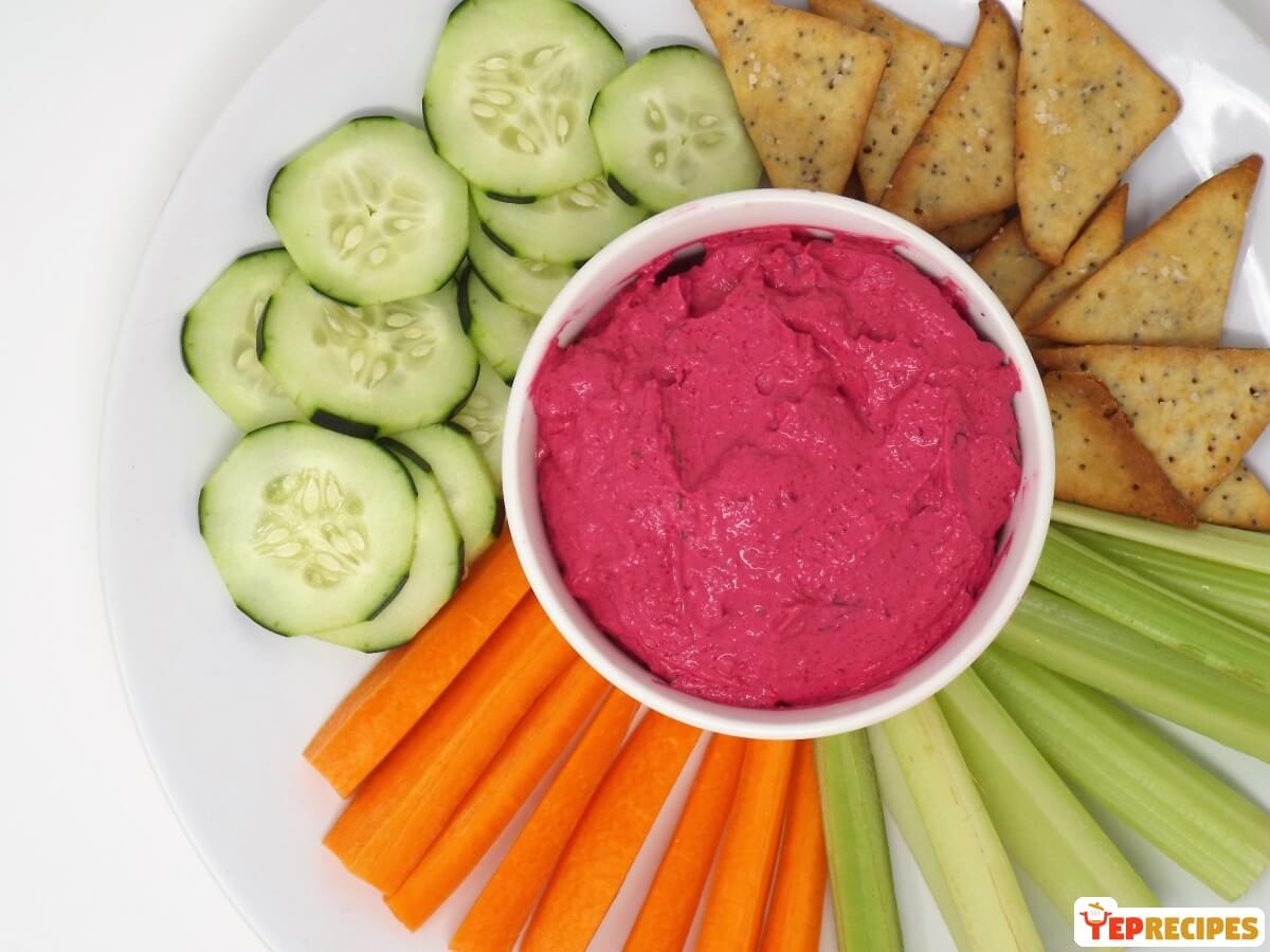 Roasted Beet and Chive Cream Cheese Dip recipe
