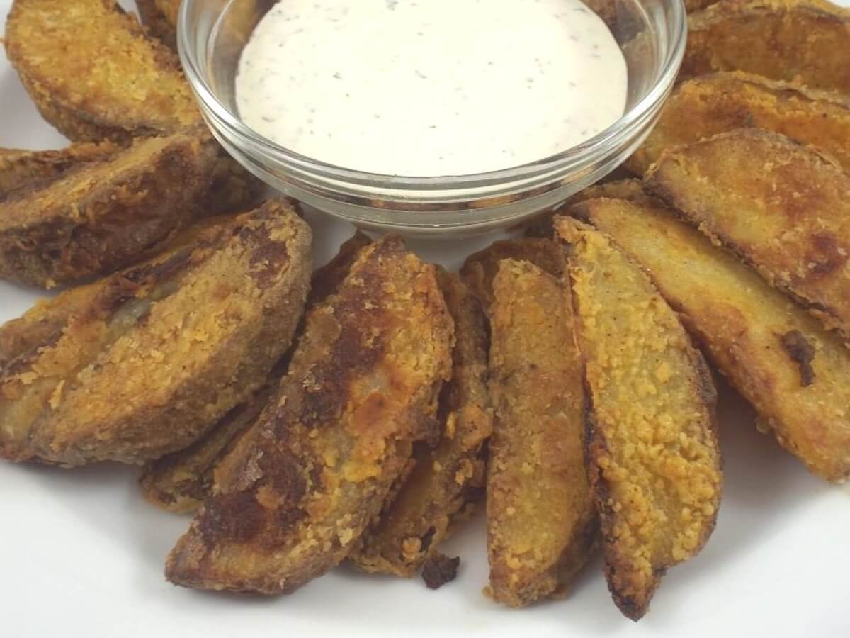 Baked Chicken-Fried Potatoes recipe