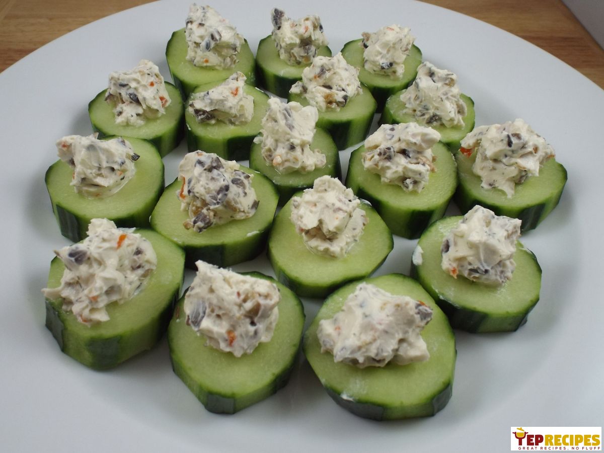 Olive and Cream Cheese Cucumber Bites recipe
