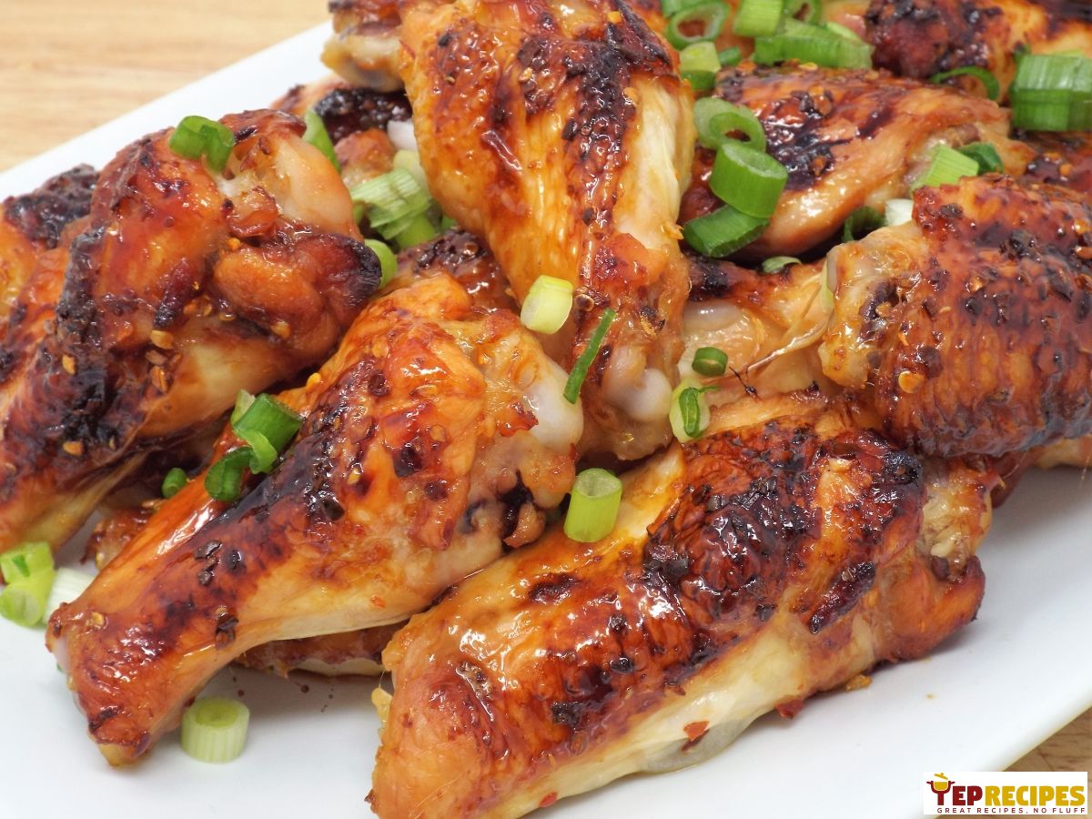 Japanese Style Sweet & Spicy Glazed Chicken Wings recipe