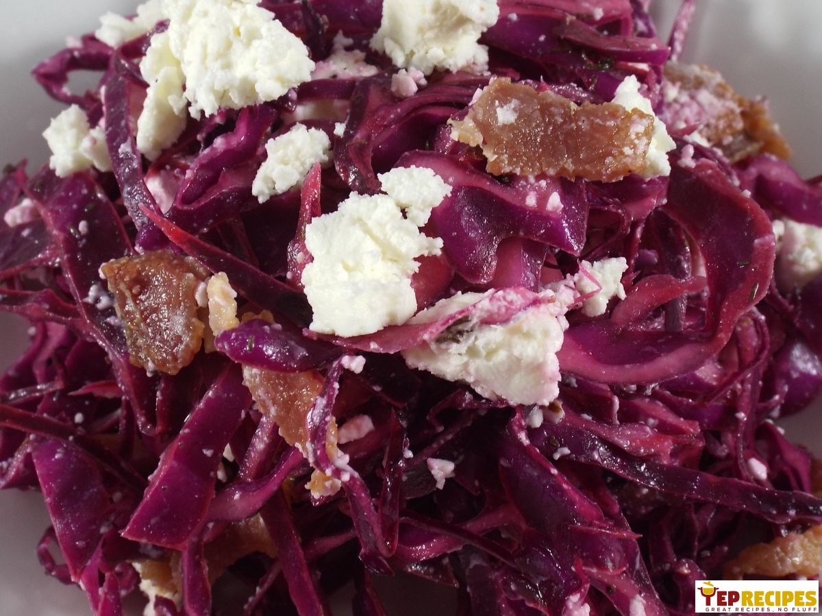 Red Cabbage, Bacon & Feta Salad recipe