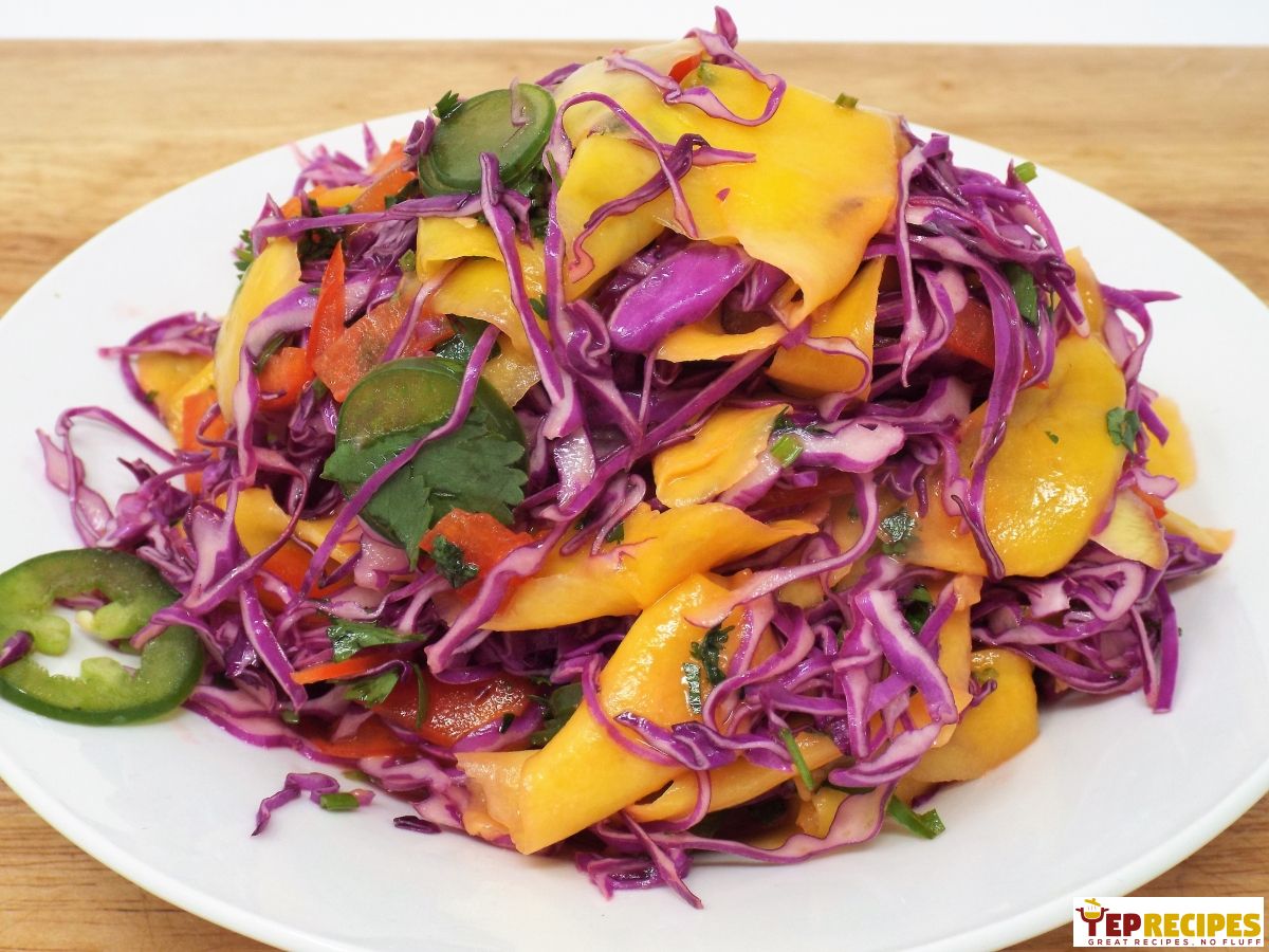 Mango and Red Cabbage Slaw recipe
