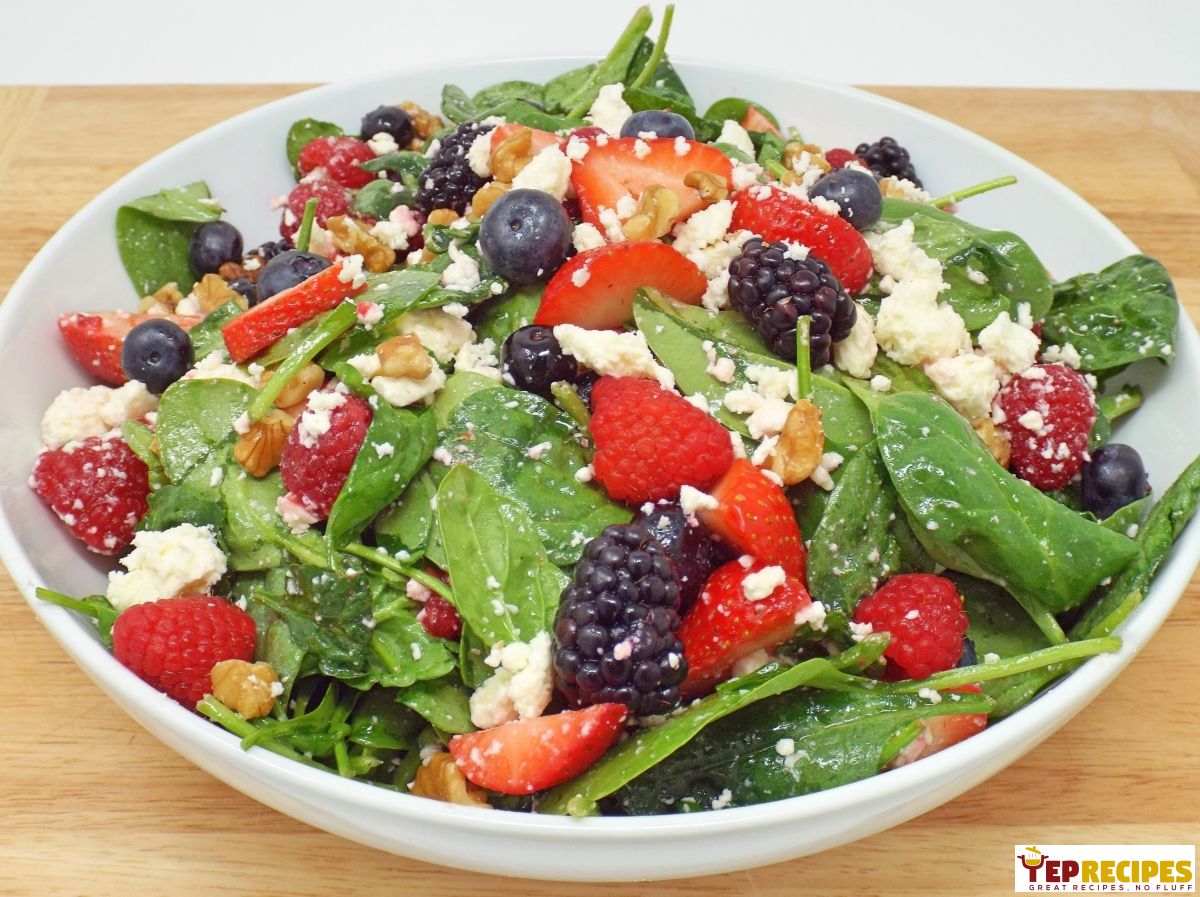 Mixed Berry and Spinach Salad recipe
