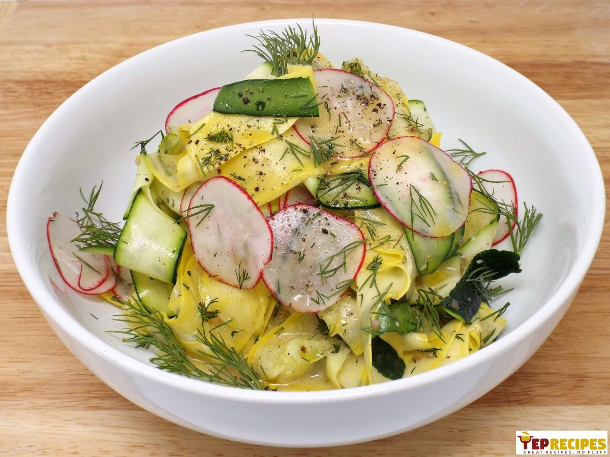 Marinated Vegetable Ribbons with Dill recipe