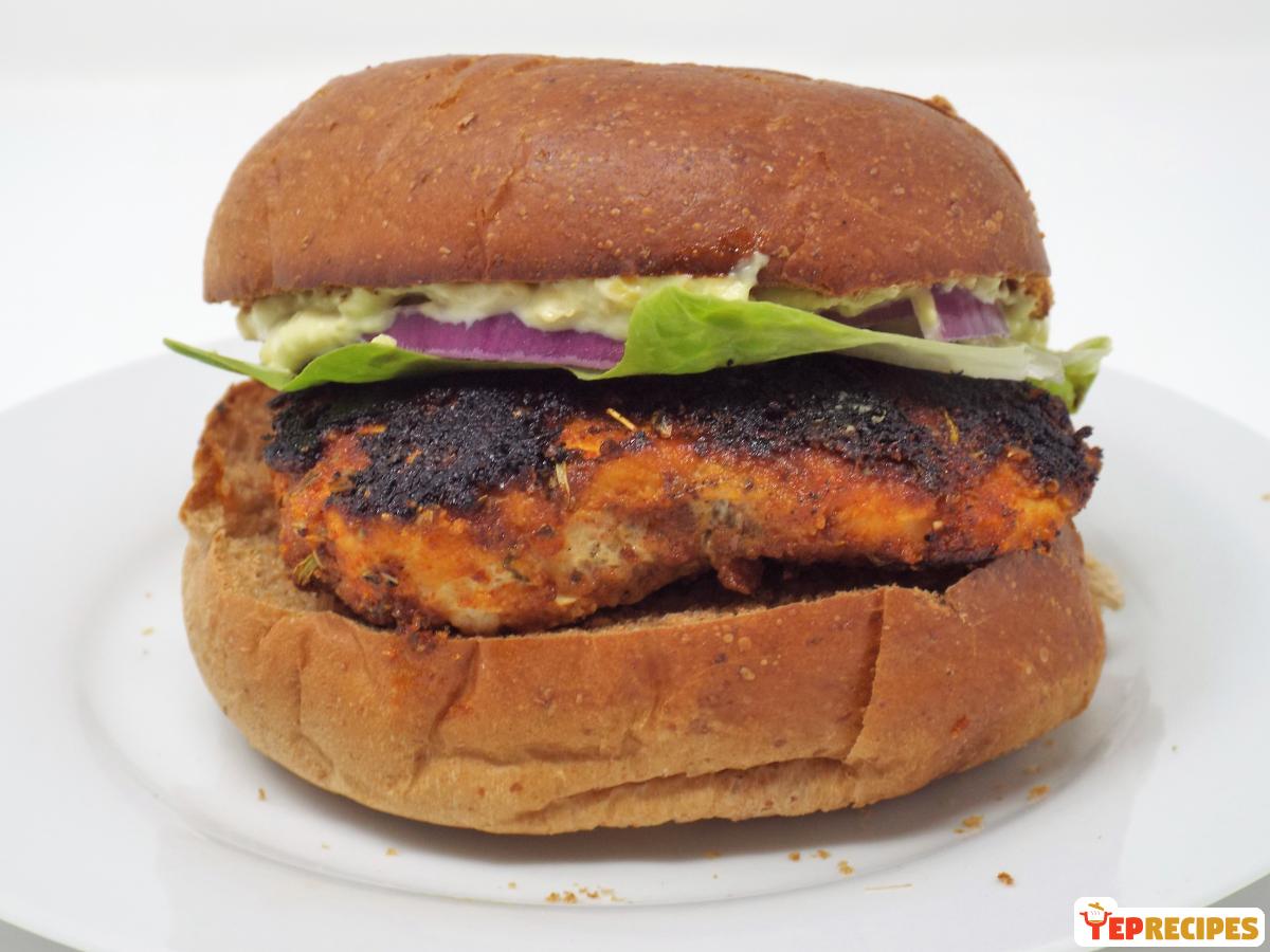 Blackened Chicken Sandwiches with Avocado Mayo recipe