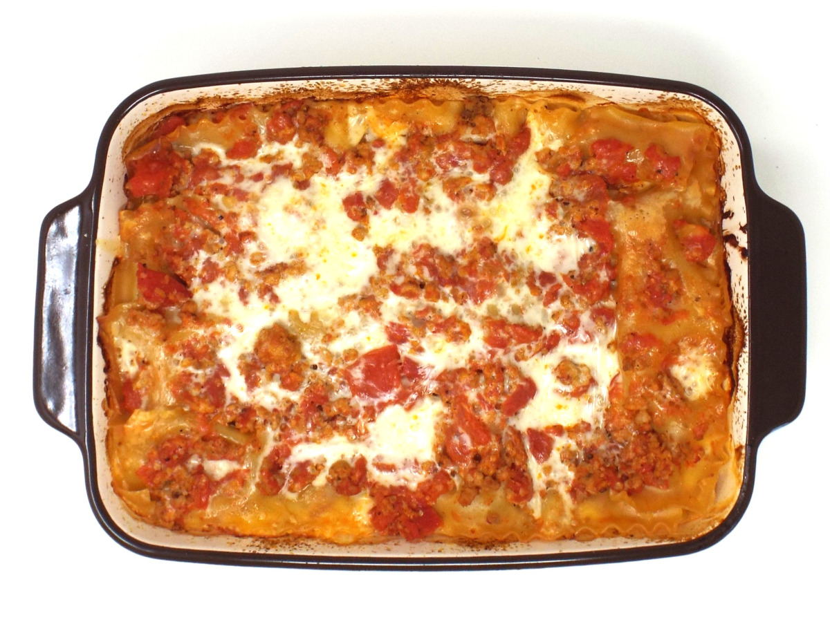 Italian Chicken Sausage Lasagna recipe