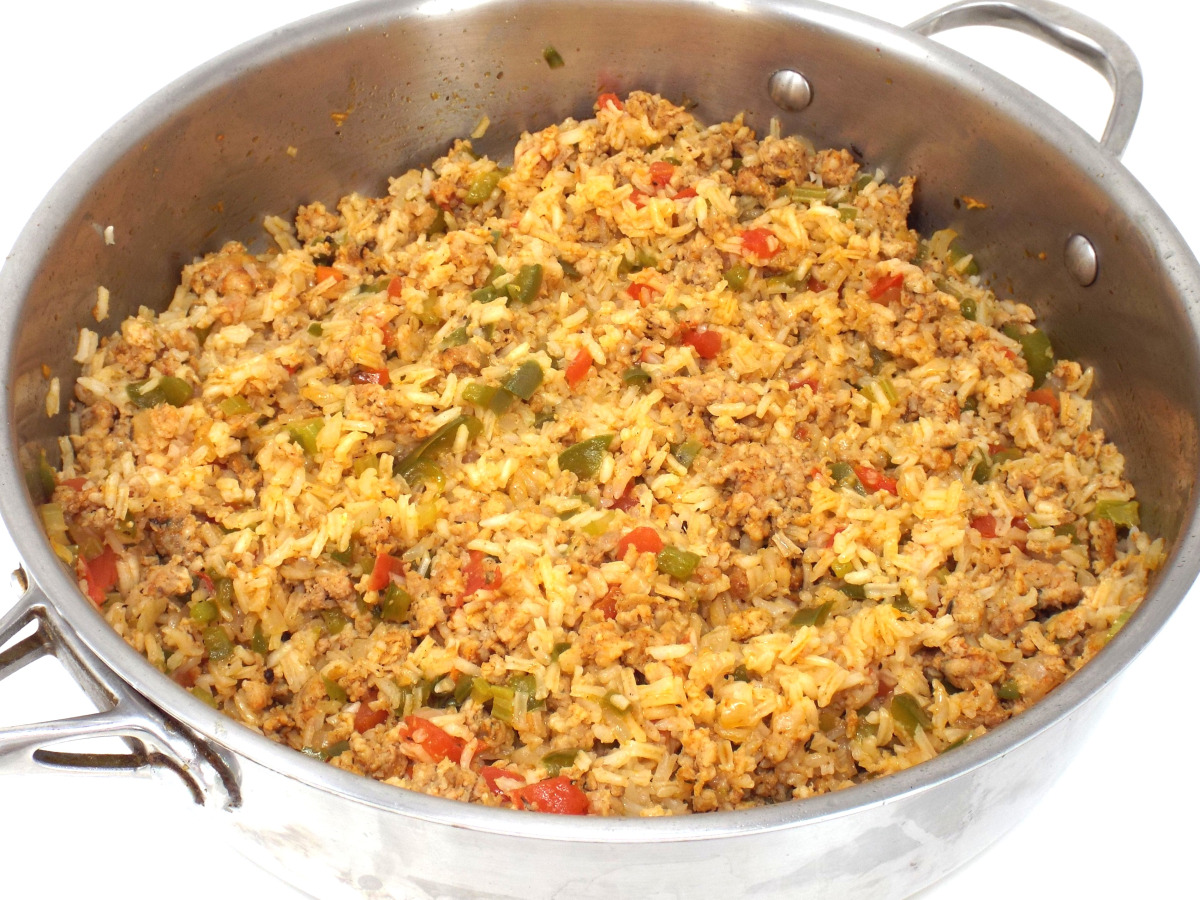 Cajun Chicken Sausage and Rice Skillet recipe