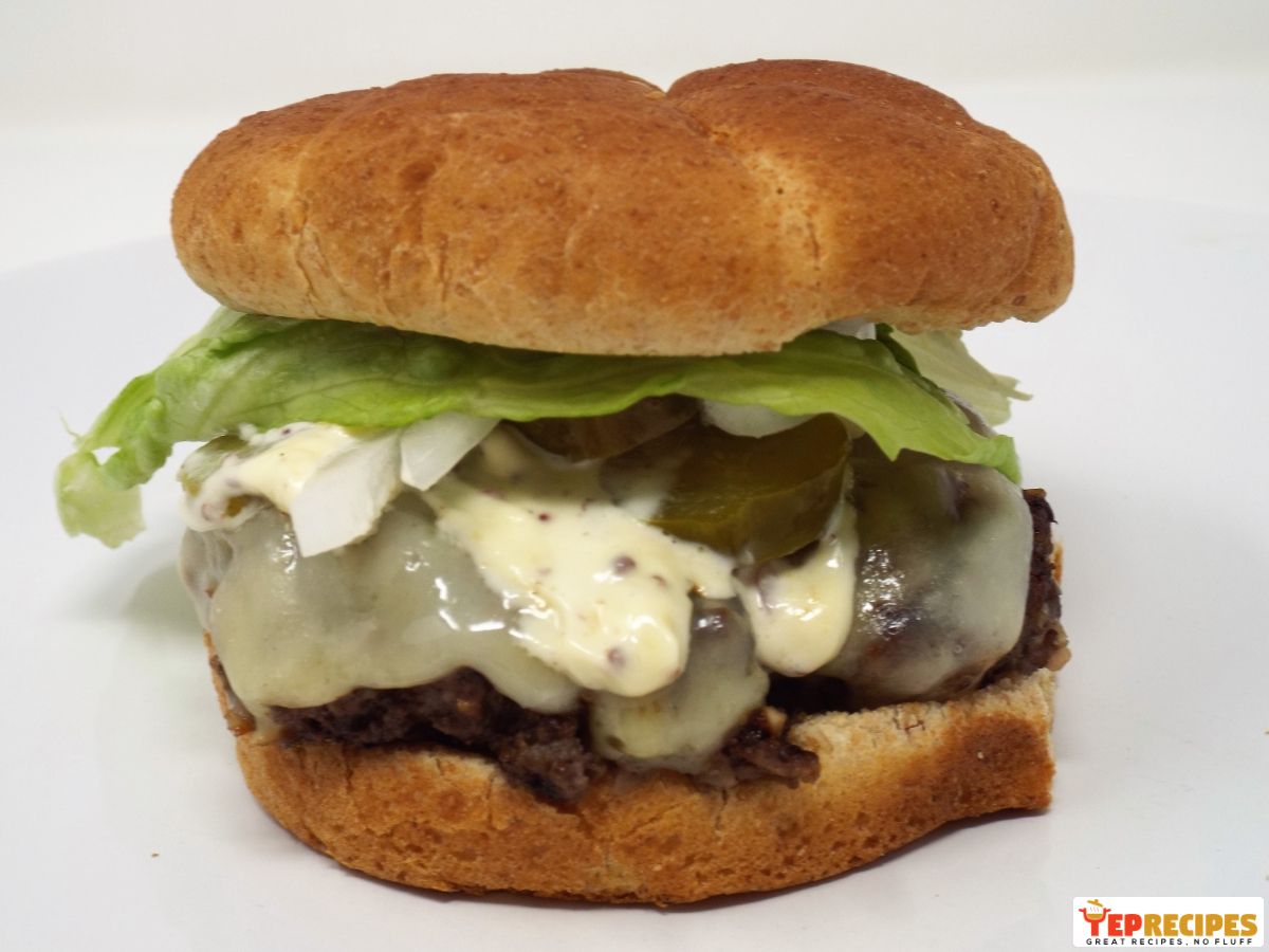 Buffalo Mushroom Cheeseburger recipe