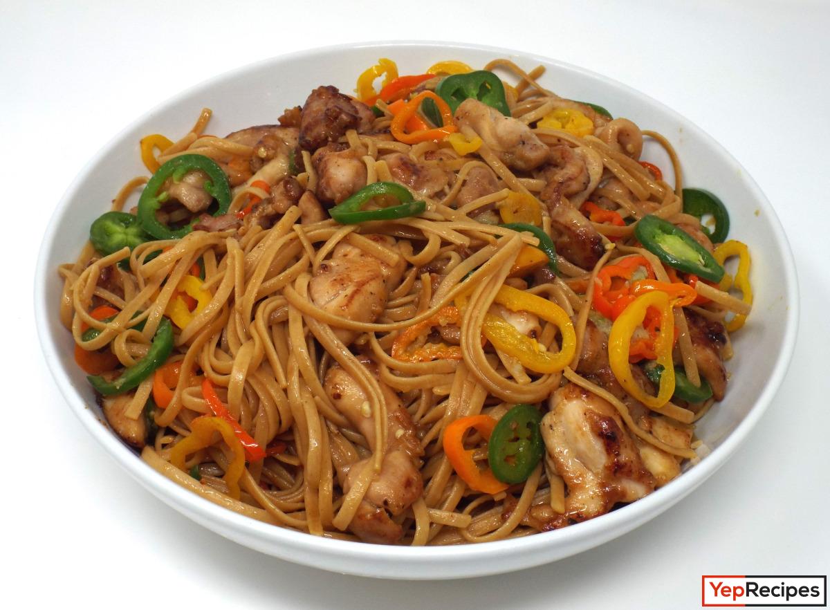 Chicken and Pepper Noodles recipe