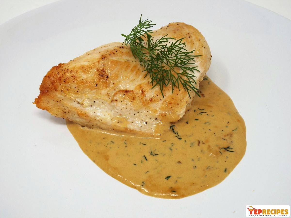 Chicken Breast with Dill Cream Sauce | YepRecipes.com