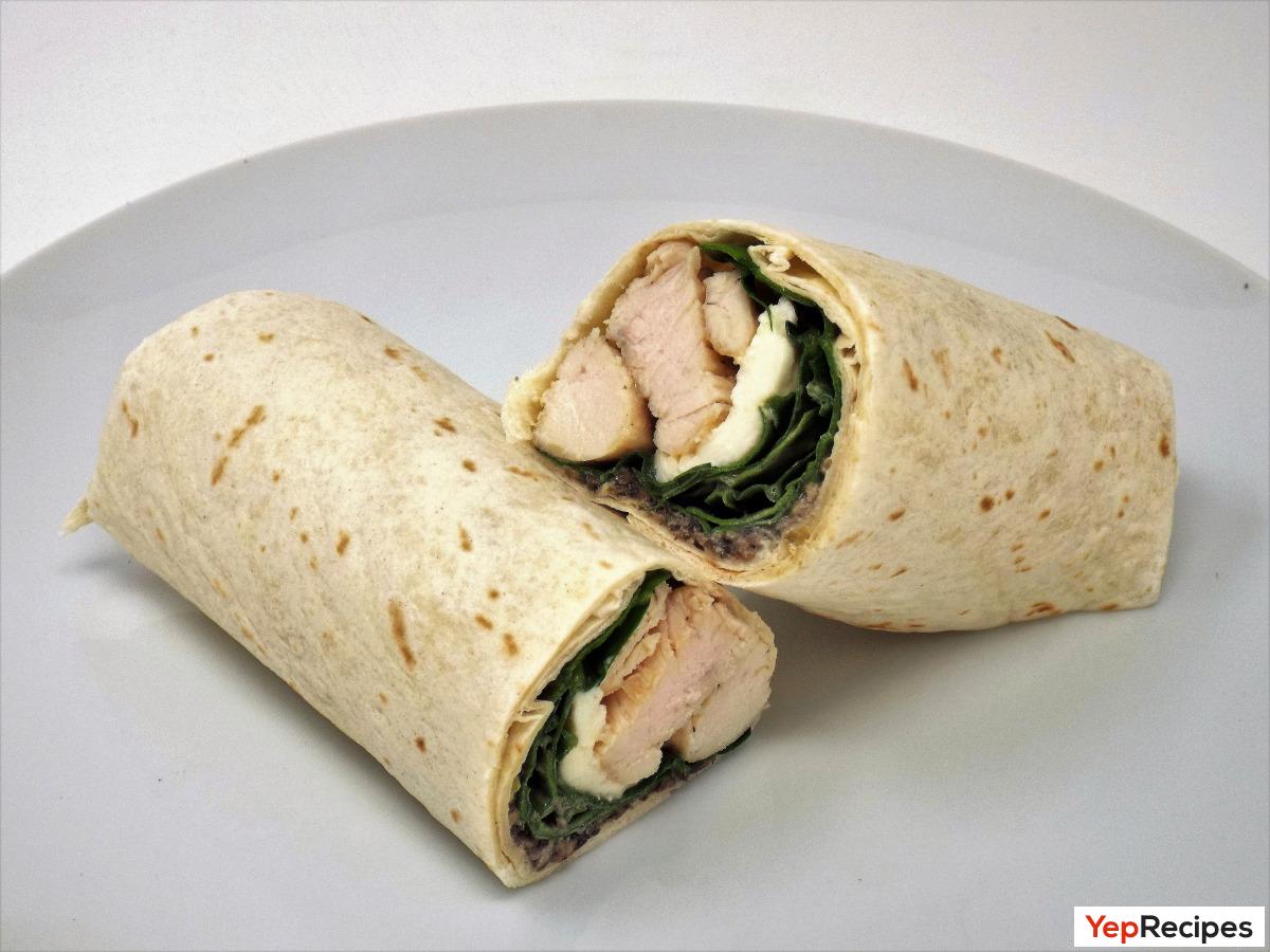 Chicken and Mozzarella Wraps with Olive Tapenade recipe