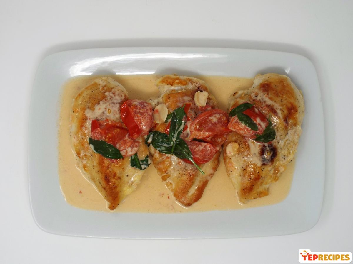 Creamy Tomato-Basil Chicken recipe