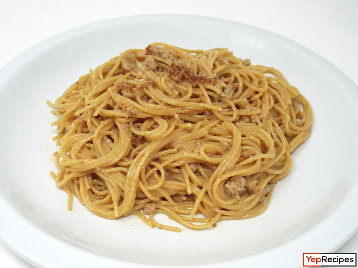 Ground Pork Carbonara recipe