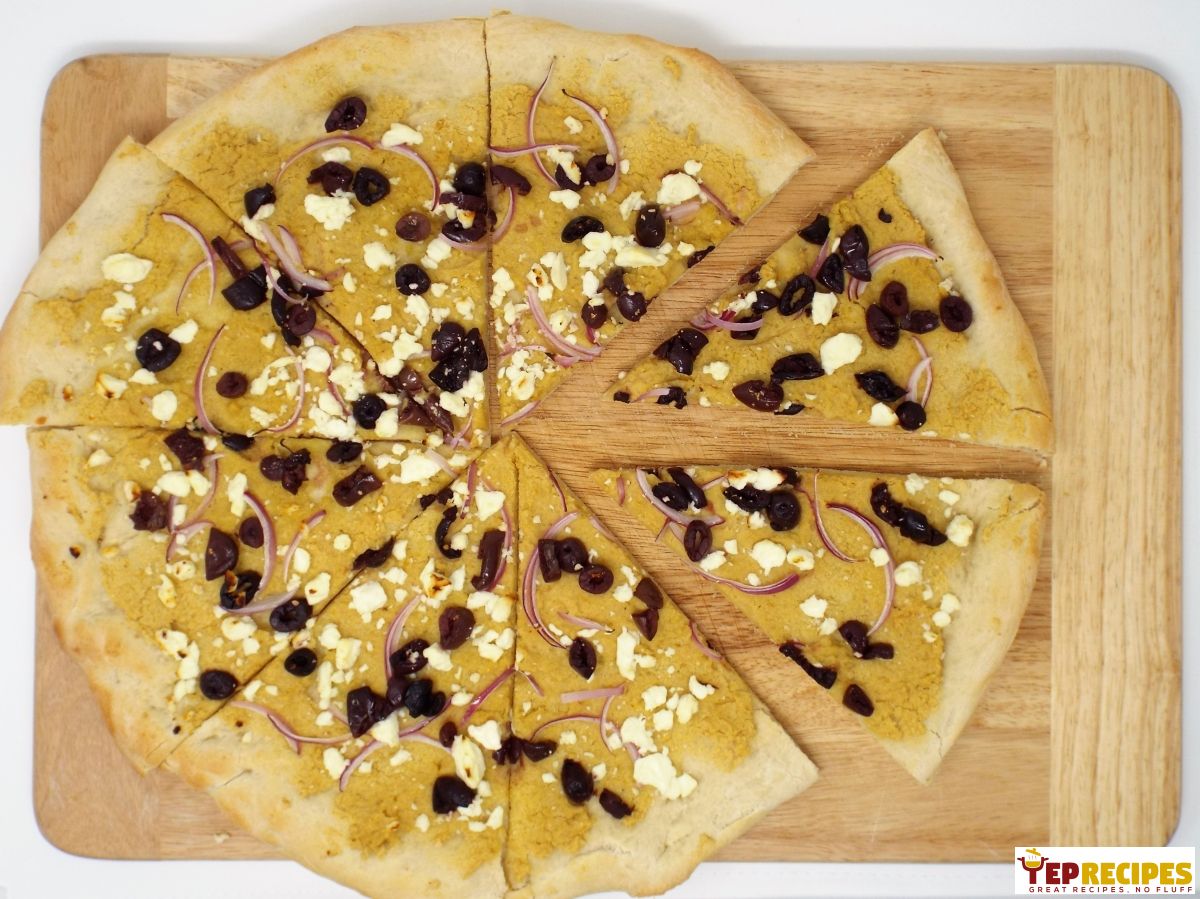 Mediterranean Hummus Pizza recipe