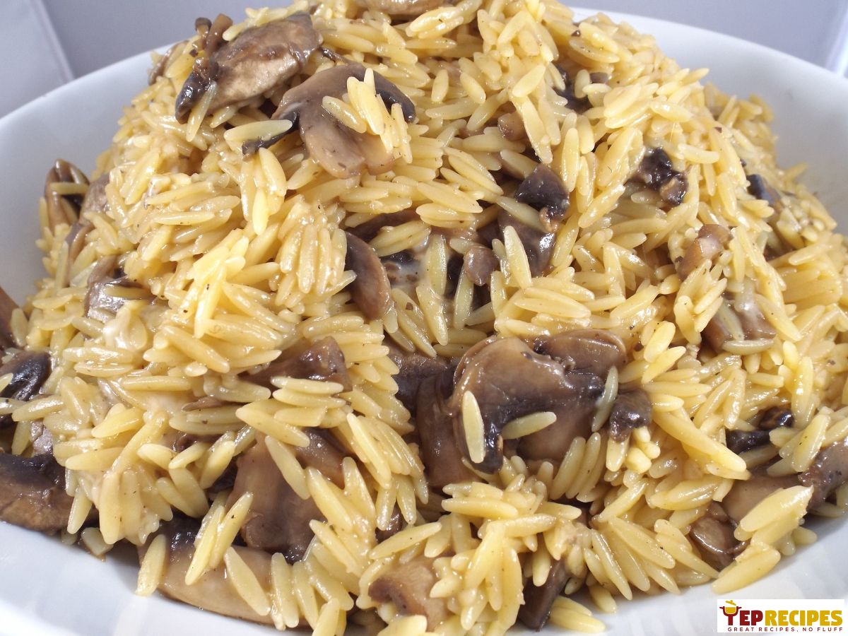 Mushroom & Garlic Orzo recipe