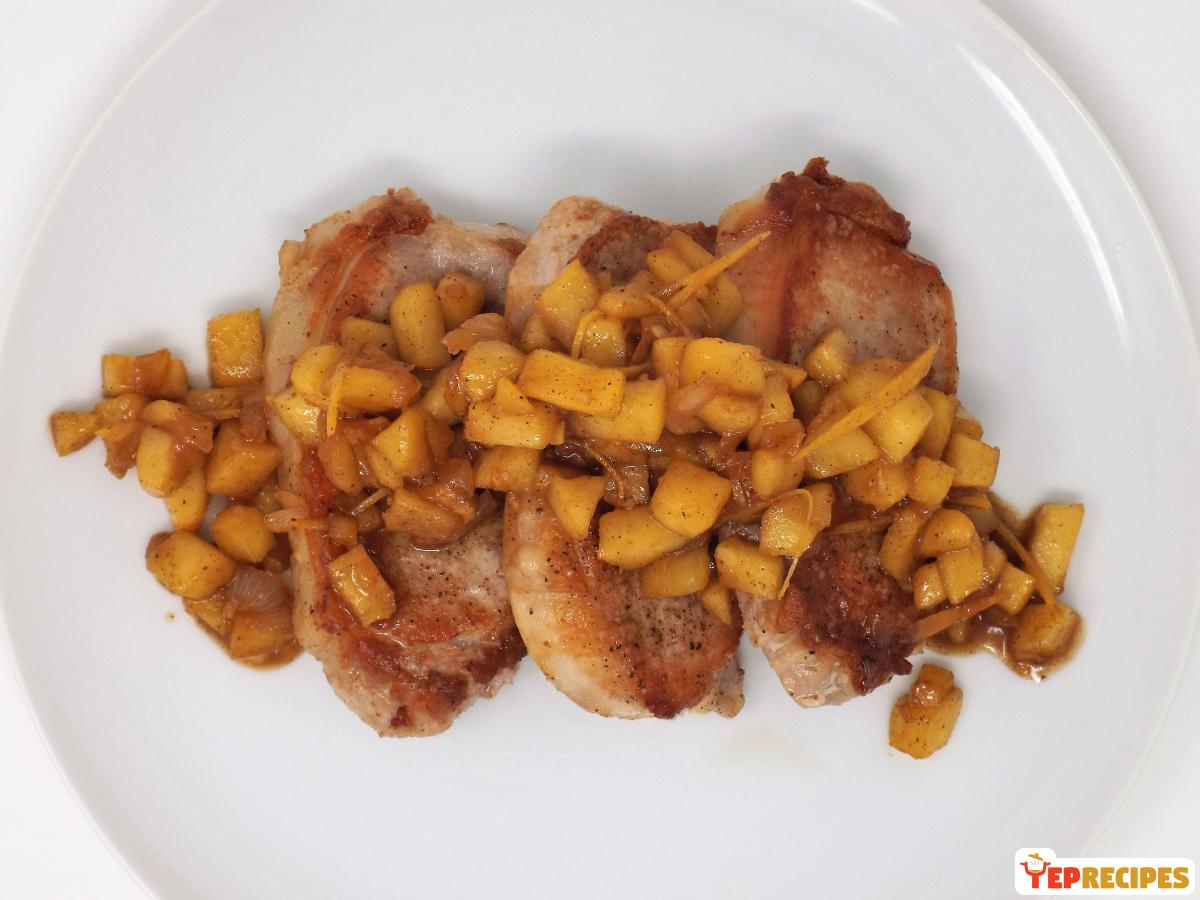 Pork Chops with Apple and Ginger Chutney recipe