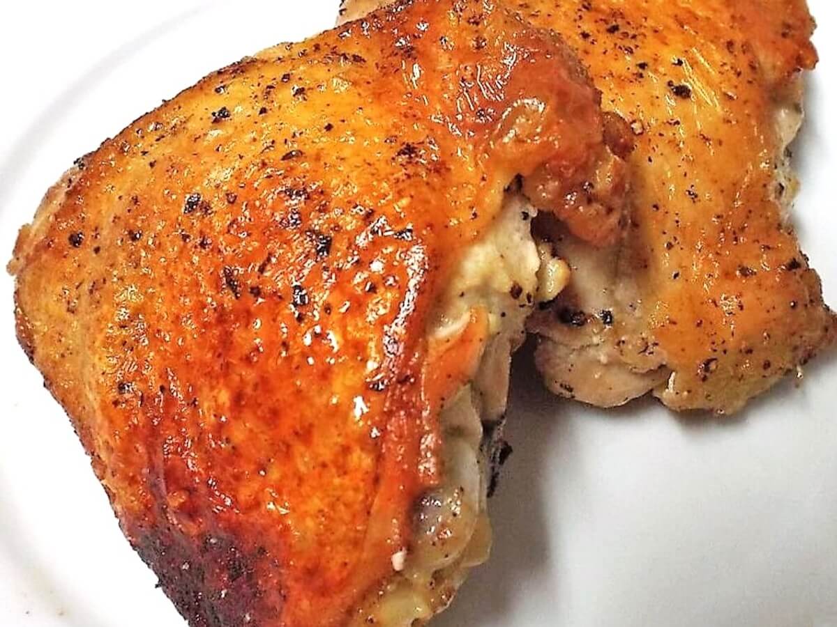 Crispy Salt and Pepper Brick Chicken Thighs recipe