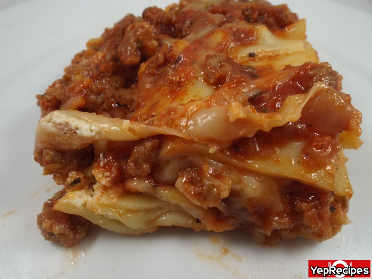 Italian Sausage Three Cheese Lasagna recipe
