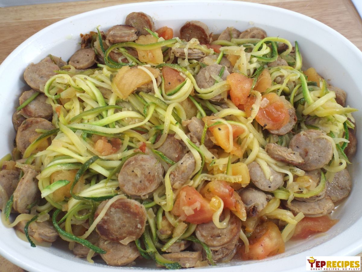 Sausage and Zoodles recipe