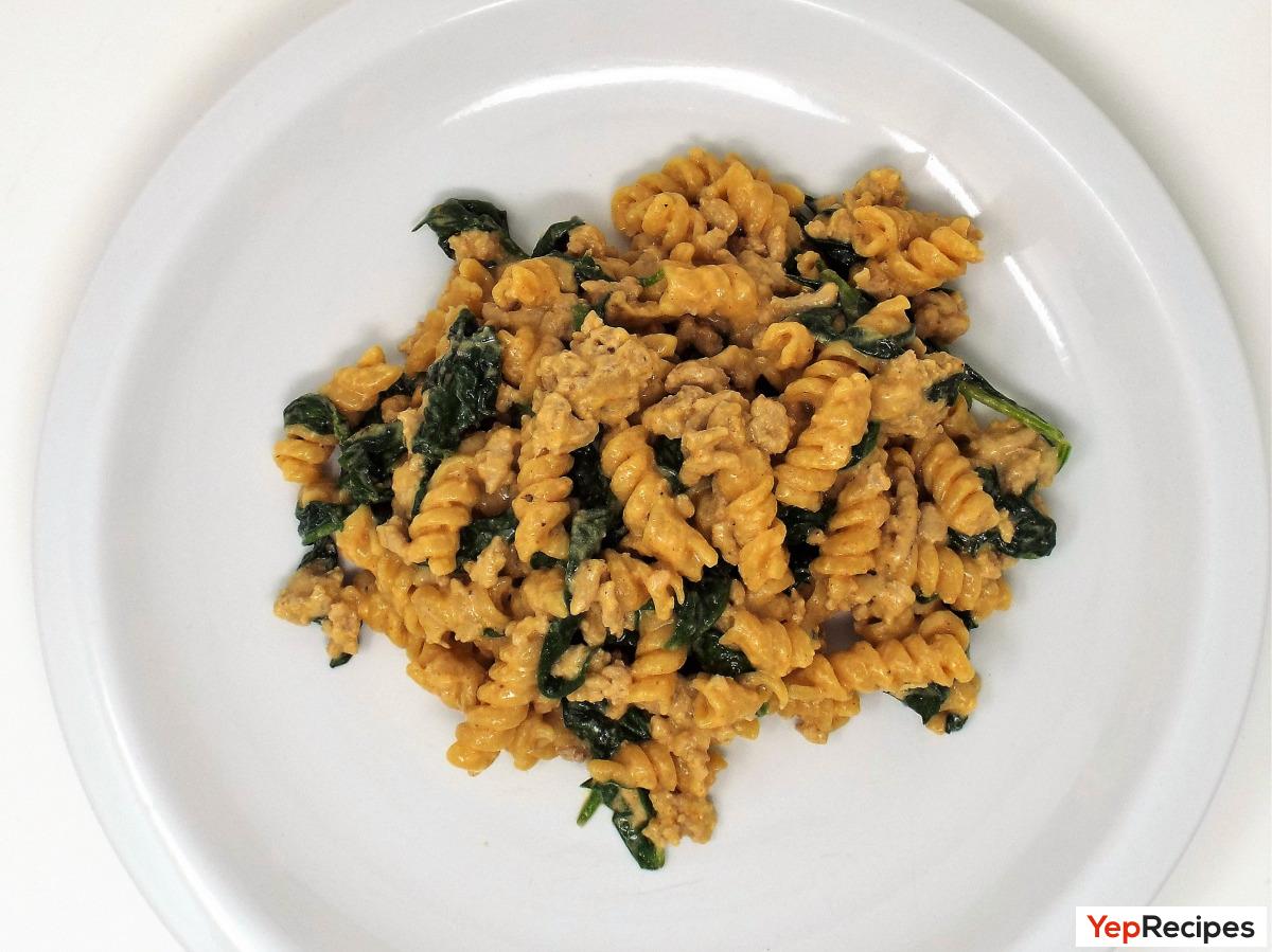 Skillet Ground Turkey and Spinach Rotini Skillet Ground Turkey and Spinach Rotini recipe