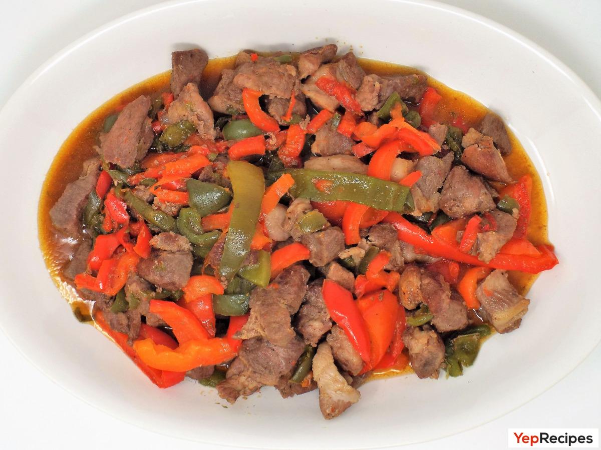 Skillet Pork and Sweet Peppers recipe