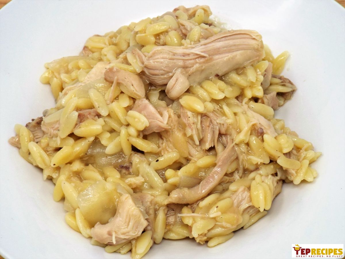 Slow Cooker Lemon Chicken and Orzo recipe