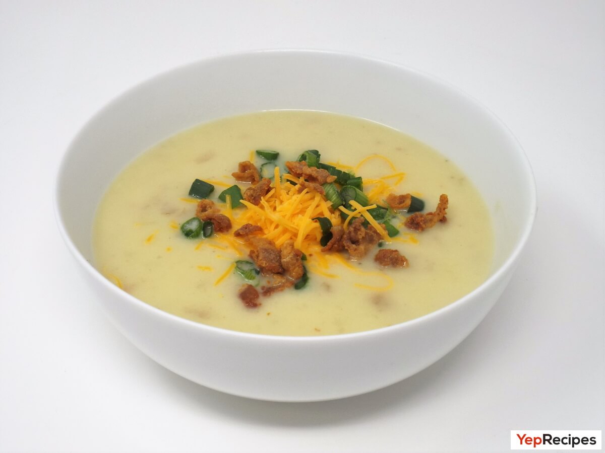 Gold Potato Soup with Crispy Pork recipe
