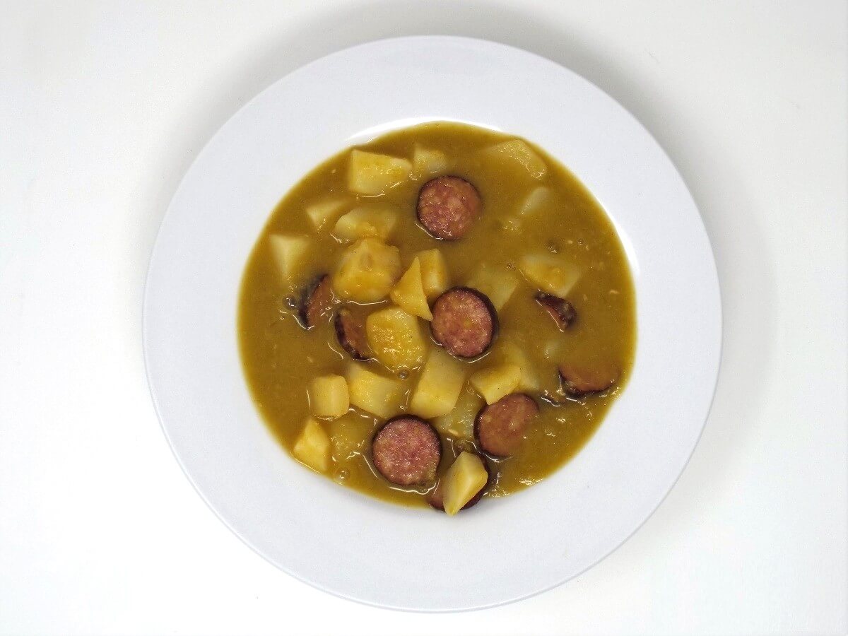 Smoked Sausage and Potato Split Pea Soup recipe