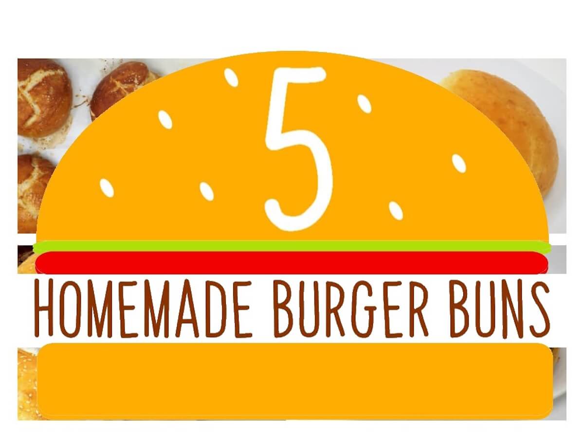 5 Homemade Burger Buns recipe