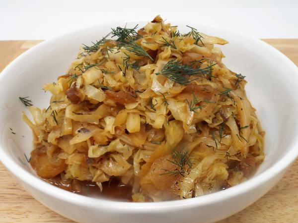 Cabbage with Onions, Apples and Dill recipe