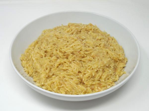 Garlic and Asiago Orzo Pasta