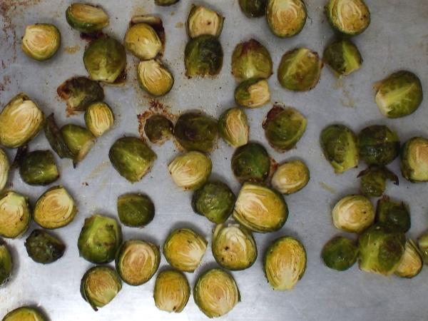 Roasted White Balsamic Brussels Sprouts