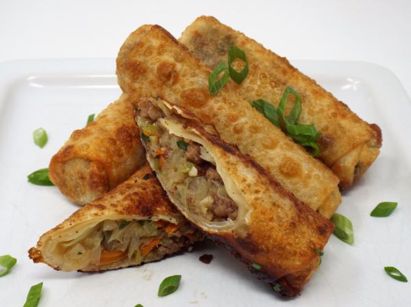 Pan Fried Beef Egg Rolls