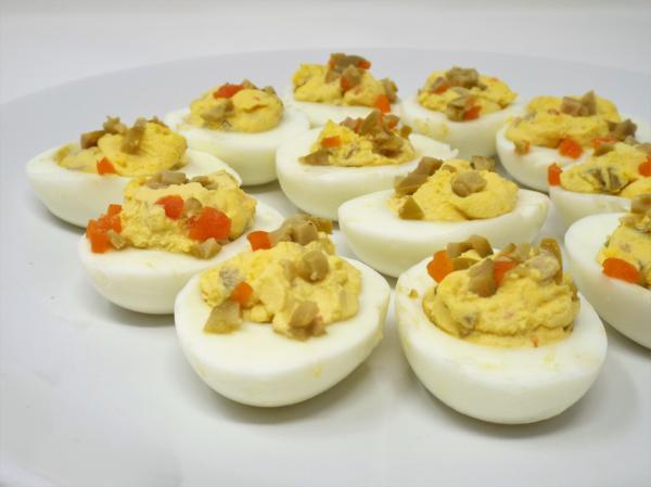 Green Olive Deviled Eggs