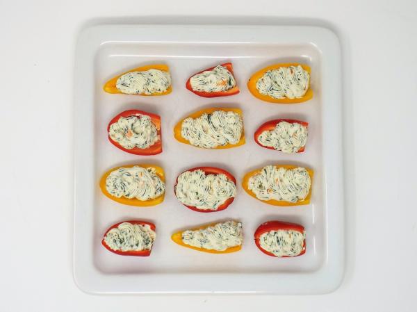 Garlic and Herb Cream Cheese Stuffed Mini Peppers