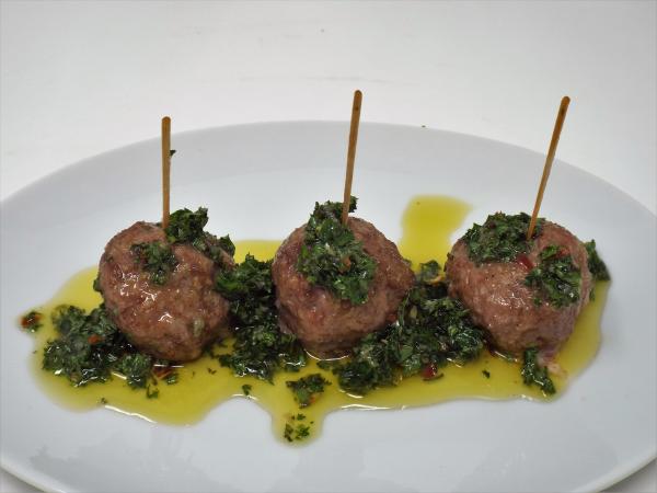 Meatballs with Rosemary Chimichurri