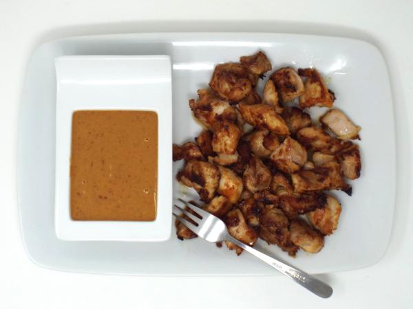 Thai Chicken Bites with Peanut Sauce