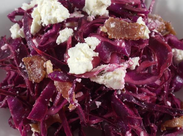 Red Cabbage, Bacon & Feta Salad