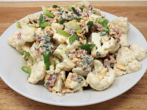 Cauliflower Salad with Cheddar and Bacon