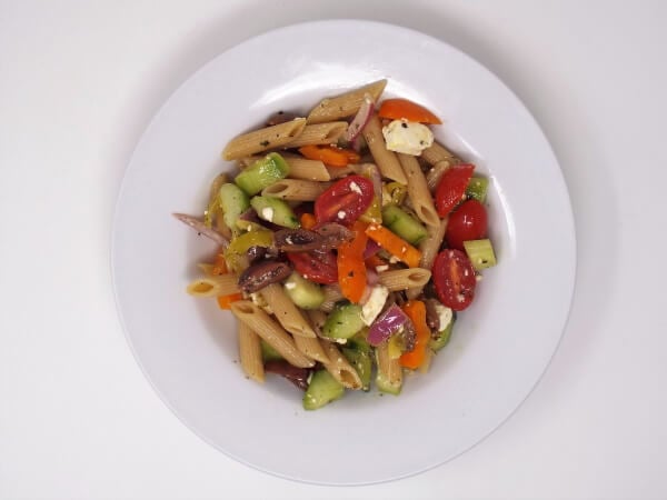 Greek Style Artichoke Pasta Salad