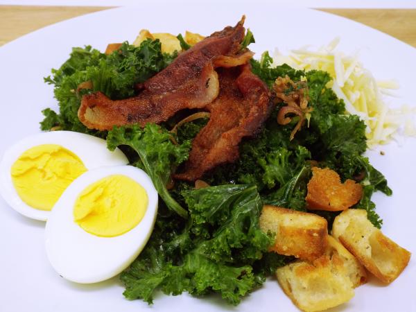 Warm Kale and Bacon Salad recipe