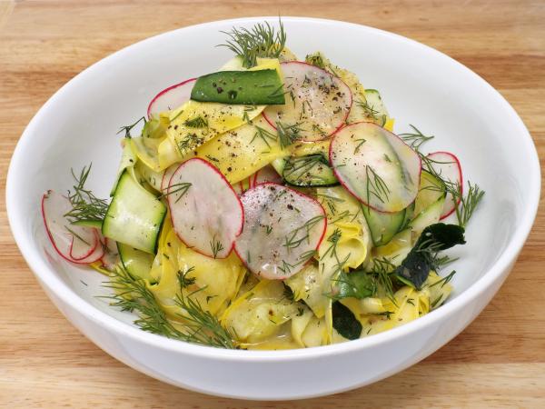 Marinated Vegetable Ribbons with Dill