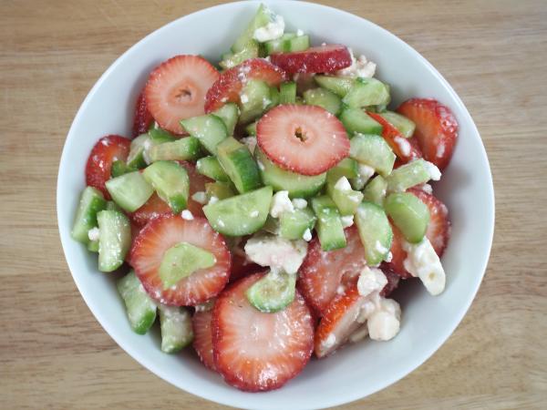 Strawberry Cucumber Salad with Feta