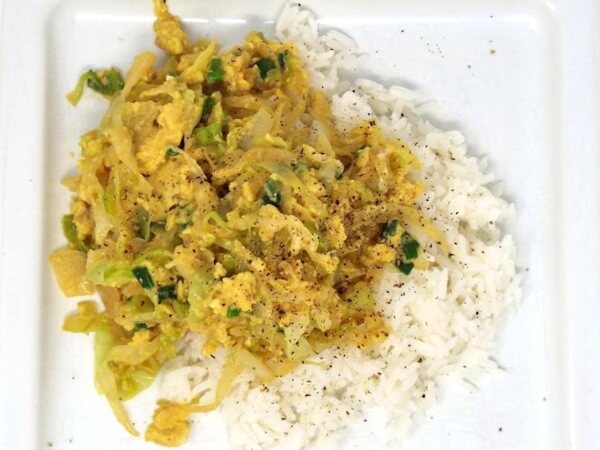 Cabbage and Egg Stir Fry