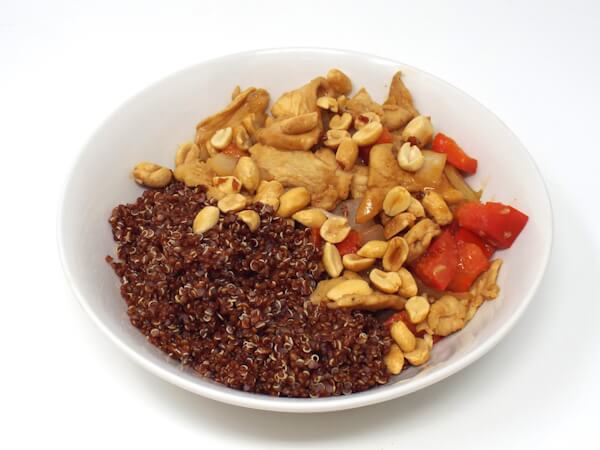 Peanut Chicken Quinoa Bowls