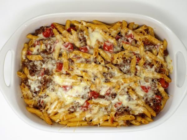 Baked Beef Mostaccioli