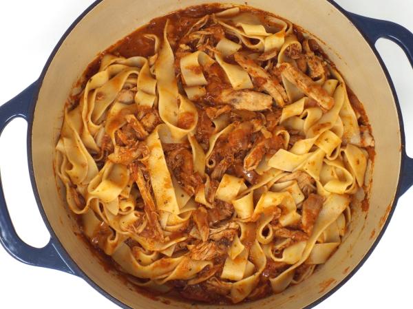 Chicken Thigh Ragu Sauce with Pappardelle Pasta